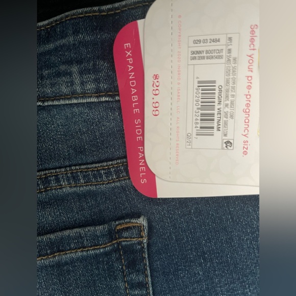 Under Belly Bootcut Maternity Jeans Isabel Maternity Ingrid & Isabel Dark Wash - Picture 8 of 8